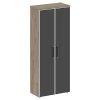 Шкаф высокий широкий (2 высоких фасада стекло лакобель белый или черный в раме) Shift SK.ST-1.10R white/black